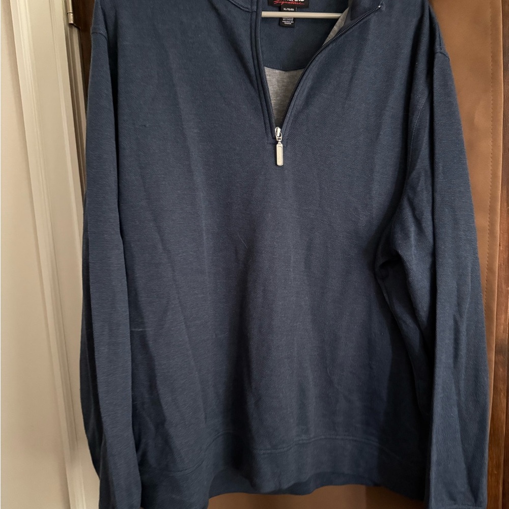 Kirkland Signature Navy Zip-Up Sweater